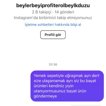 Taze Olmayan Ürün Ve Yetersiz Müşteri Hizmeti