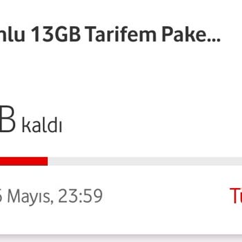 Vodafone Tarife Ve Fatura Bilgilerinde Tutarsızlık, İnternet Paketi Eksikliği