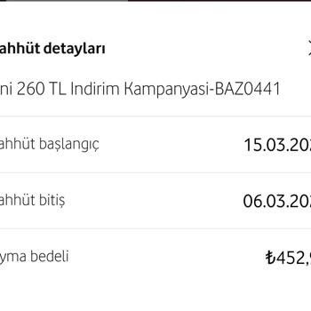 Vodafone Tarife Ve Fatura Bilgilerinde Tutarsızlık, İnternet Paketi Eksikliği