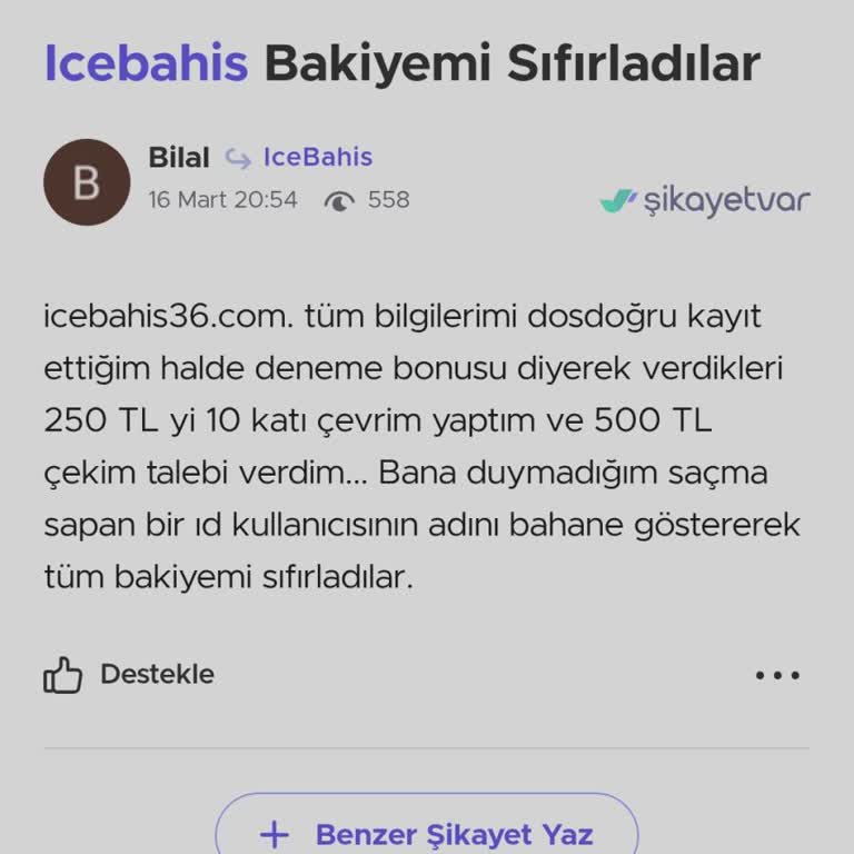 Bonus Kazancım Haksız Gerekçeyle Sıfırlandı