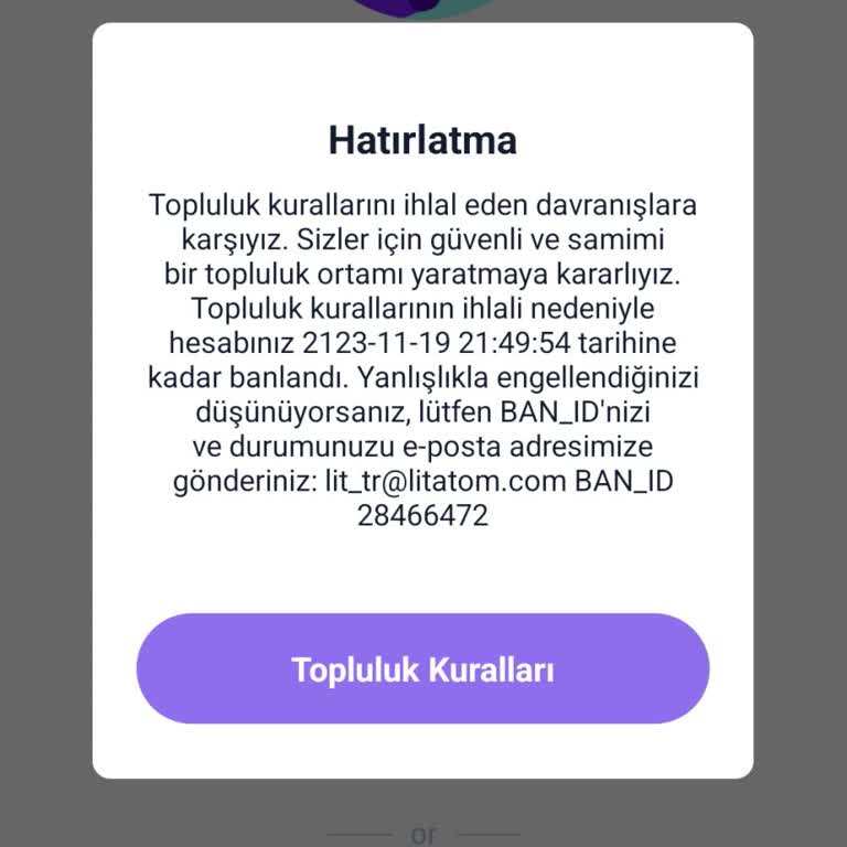 Haksız Ban Nedeniyle Hesaba Erişim Engellendi
