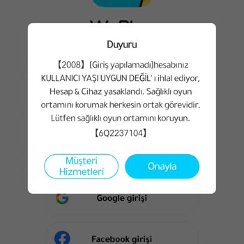 Yaş Nedeniyle Haksız Ban Ve Müşteri Hizmetlerinden Çözüm Alamama