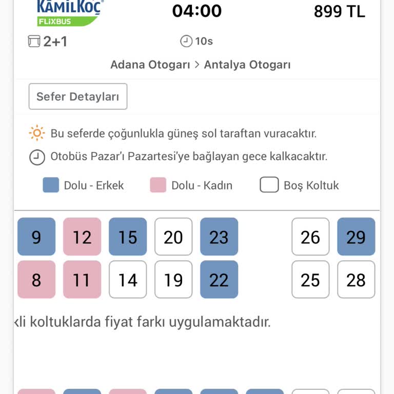Koltuk Yerleşimi Ve Yanlış Bilgilendirme Mağduriyeti