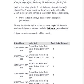 Siparişim Bilgim Dışında İptal Edildi Mağdur Oldum