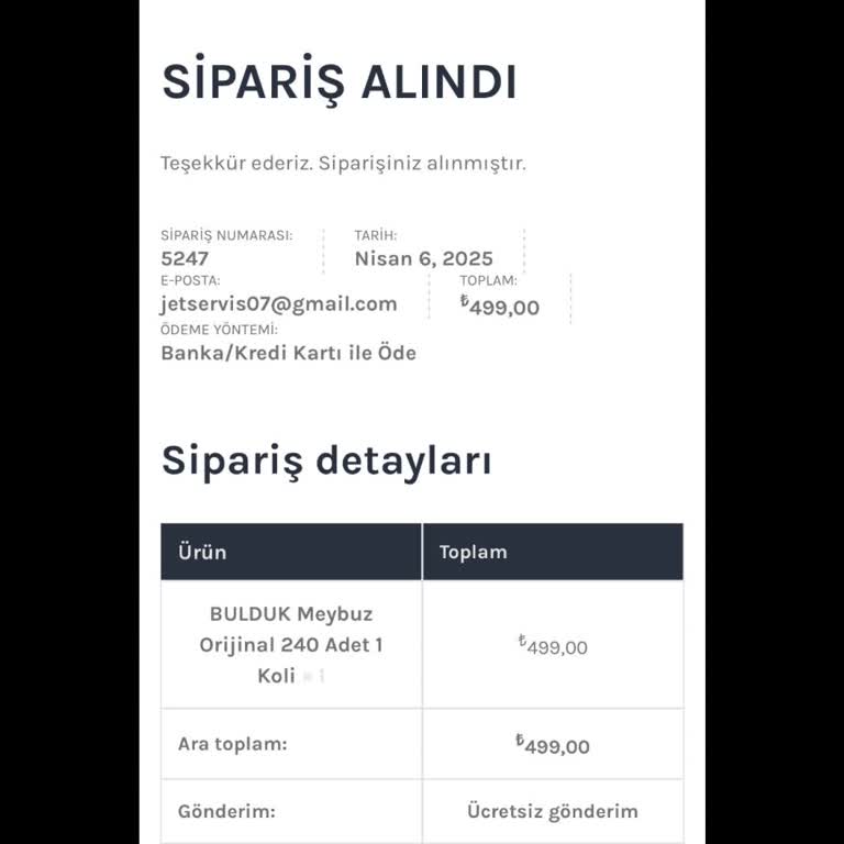 Siparişten Sonra Kargo Gönderilmedi Ve Yanıt Alınamadı