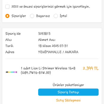 Yanlış Siparişin İptali İçin Dönüş Yapılmıyor