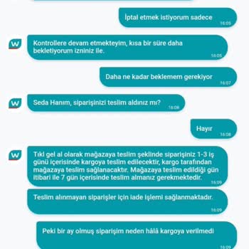 Watsons Tıkla Gel Al Siparişim Teslim Edilmedi, Para İadesi Yapılmıyor!