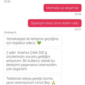 Yemek Sepeti Market'ten Eksik Ve Hasarlı Ürün Teslimatı, İade Sorunu