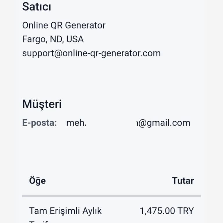 Online QR Generator İzinsiz Yüksek Tutarda Kart Çekimi Mağduriyeti