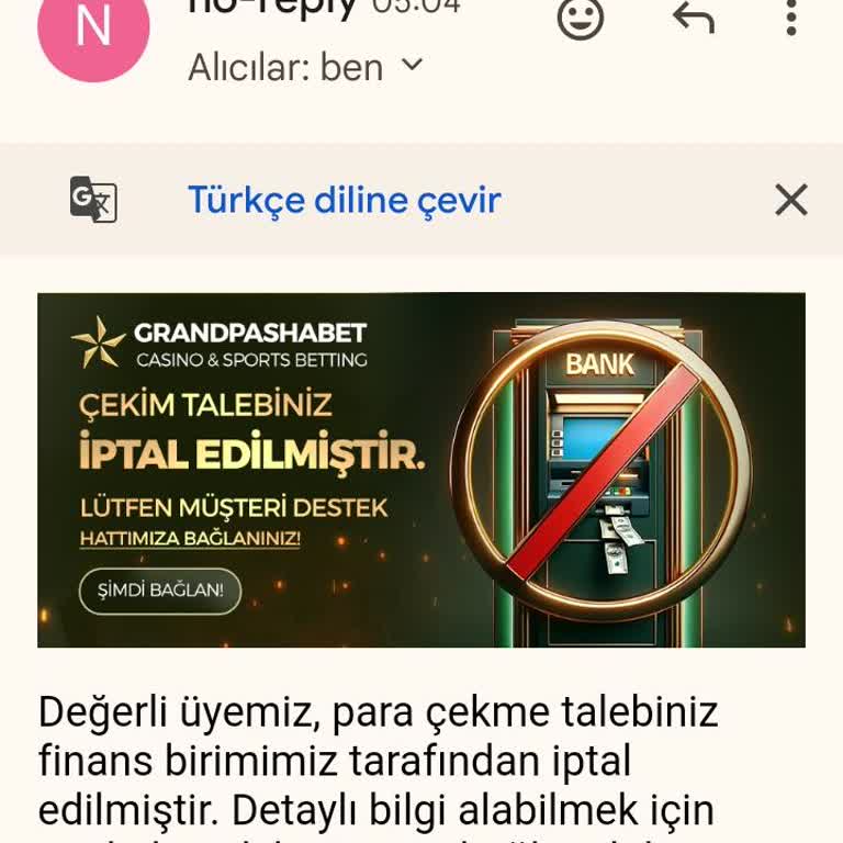 GrandPashaBet Haksız Bonus İptali Sonrası Çekim Talebim Reddedildi