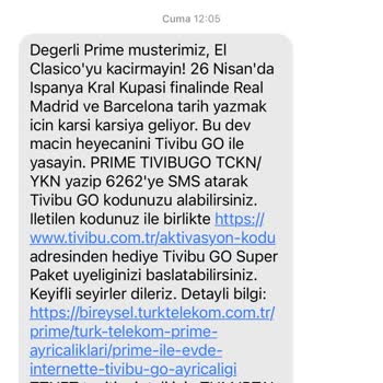 Prime Tivibu Go Kampanyası Hatalı, Sorunum Çözülmedi