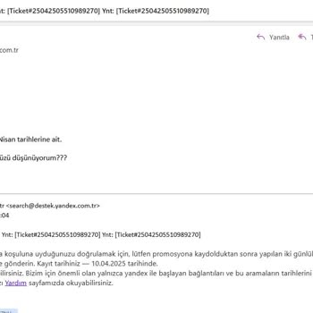 Yandex TOD Kampanyasında Bedava Üyelik SMS'i Gelmedi, Müşteri Hizmetleri İlgisiz