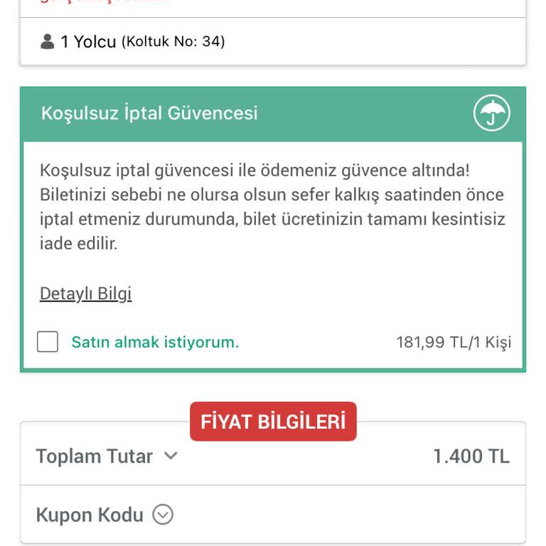 Kredi Kartı İle Bilet Alırken SMS Onayı Gelmiyor, İşlem Yapamıyorum