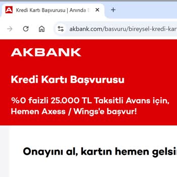 Akbank'ın Taksitli Avans Kampanyasından Faydalanamıyorum