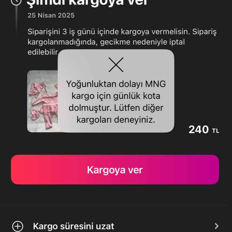 Kargo Kodu Sorunu Çözülmüyor Kullanıcı Başka Uygulamaya Geçmeyi Düşünüyor