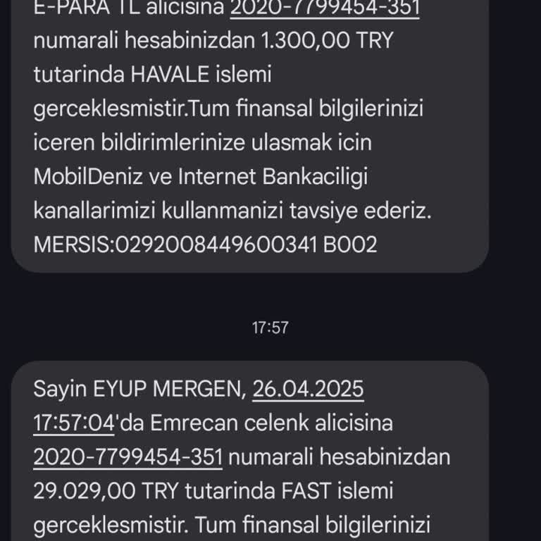 Parolapara Hesabı Üzerinden Yapılan Hatalı Para Transferleri