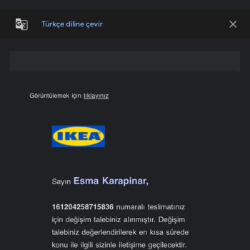 IKEA Alışverişimde Kırık Ve Eksik Parçalar Muhatap Bulamıyorum