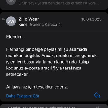 Zillo Wear Siparişim Uzun Süredir Gönderilmiyor Ve Bilgi Verilmiyor