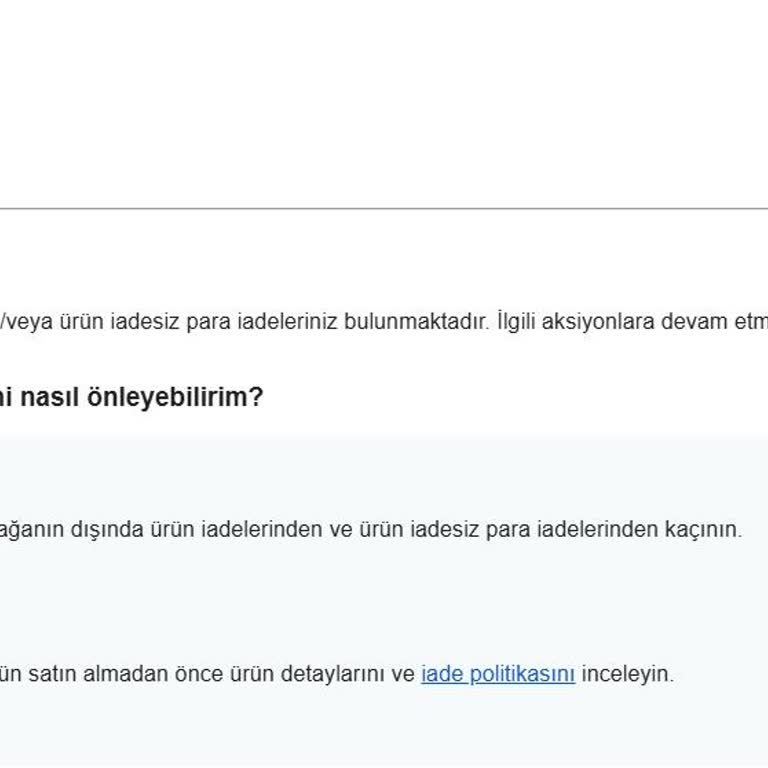 Amazon'da İade Politikası Mağduriyeti