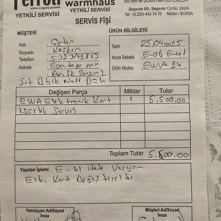 Kombi Kartında Sürekli Arıza Ve Yüksek Onarım Ücreti