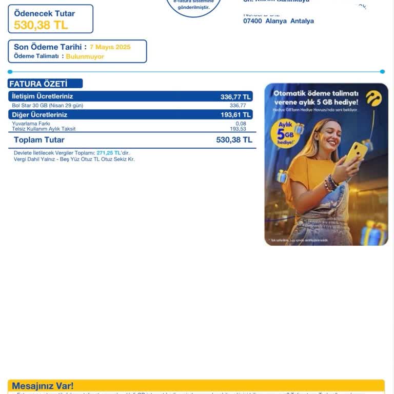 Faturalıdan Kontörlüye Geçişte Fazladan Telsiz Ücreti Yansıtılması