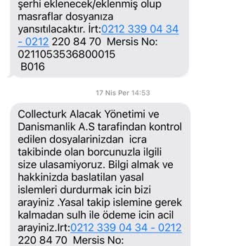 Borcum Olmadığı Halde Sürekli Mesajla Rahatsız Ediliyorum