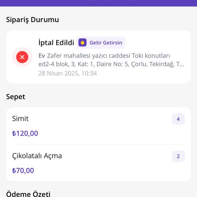 Adres Uyuşmazlığı Nedeniyle İptal Edilen Siparişin Ücreti İade Edilmedi