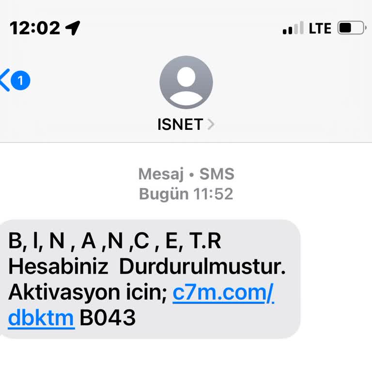 Bilgim Dışında Gelen Hesap Durdurma Mesajı Hakkında Şikayet