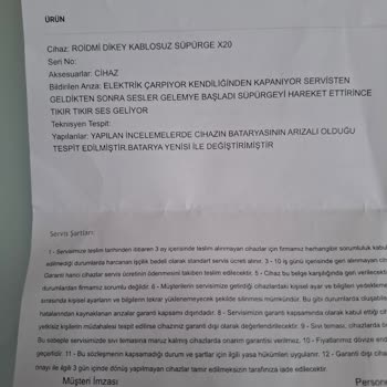 Süpürgemin Arızası Teknik Servisle Çözülemiyor