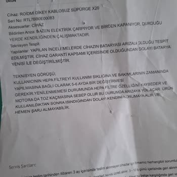 Süpürgemin Arızası Teknik Servisle Çözülemiyor