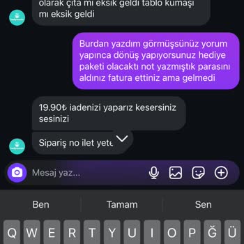 Eksik Ürün Ve Yetersiz Müşteri İletişimi