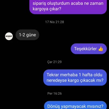 Daha Önce Sorunsuz Olan Satıcıdan Siparişim Gecikti, İletişim Kurulamıyor