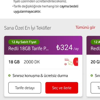 Vodafone Tarife Bitişi Sonrası Fahiş Fatura Ve İnternet Düşürülmesi