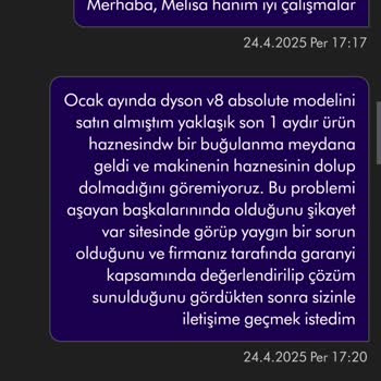 Dyson V8 Toz Haznesi Sorunu Ve Destek Personeli İlgisizliği