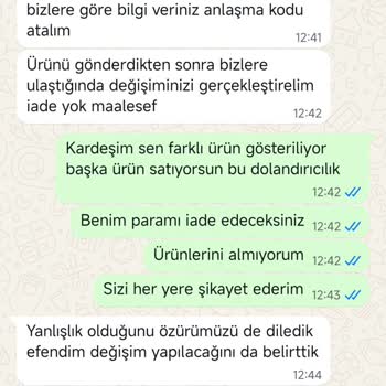Siparişimde Yanlış Ürün Gönderildi, İade Kabul Edilmedi