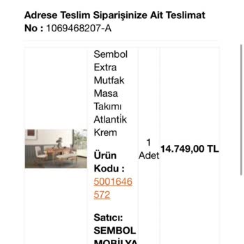 Aldığım Masa Takımı Farklı Renk Gönderildi, İade Talebim Reddedildi