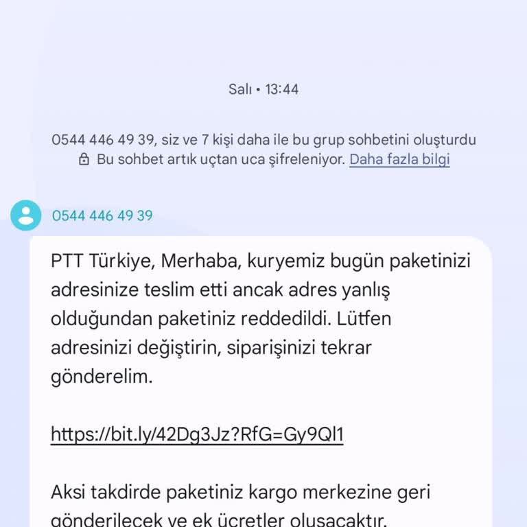 PTT Adına Gelen Sahte Kargo Mesajlarıyla Rahatsız Ediliyorum