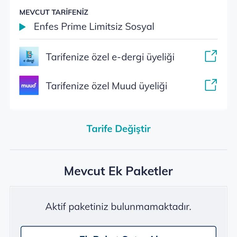 Prime Limitsiz Sosyal Pakette İnternet Kullanımı Hatalı Ve Müşteri Hizmetleri İlgisiz