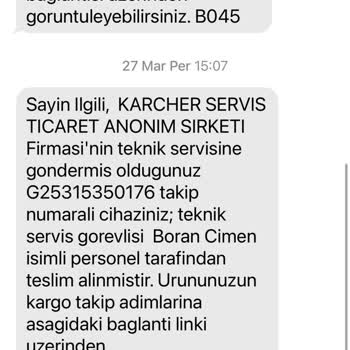 Karcher Fc7 Zemin Makinesi İçin Servis Ve İade Mağduriyeti Yaşadım