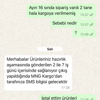 Ürün İptali Sonrası Gecikmeli Kargo Ve Para İadesi Sorunu