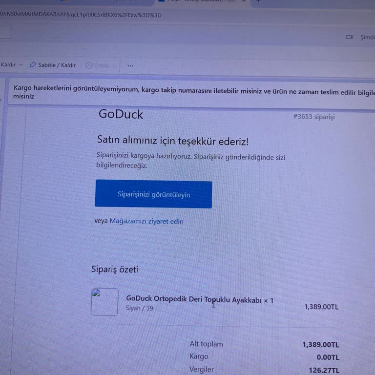 Siparişim Kayıp Muhatap Yok