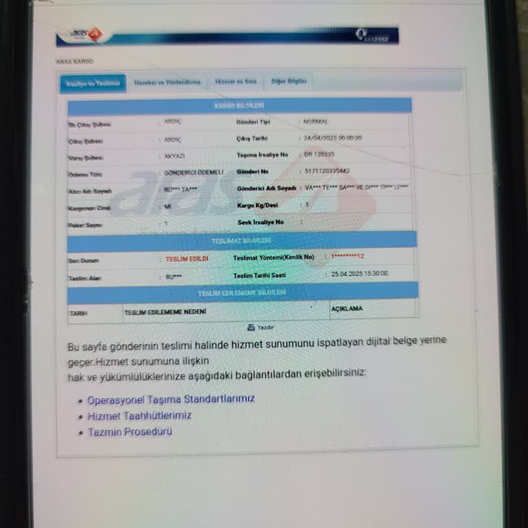Teslim Edilmeyen Kargom Teslim Edildi Olarak Görünüyor