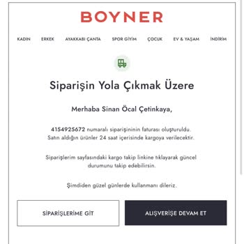 Boyner Online Siparişim Mağazadan Kargolanmadı, İletişim Sağlanamıyor Mağdurum
