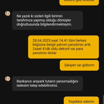 Yatırım İşleminde Gecikme Ve Canlı Destek Sorunu