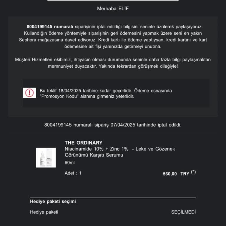 Sephora Armada Failed to Deliver Product and Still Hasn’t Refunded My Payment