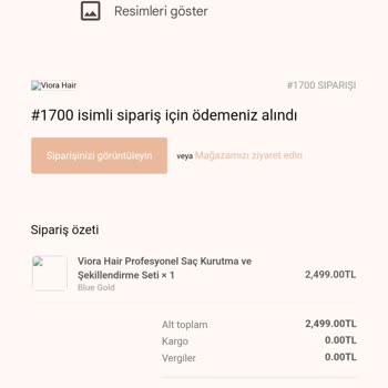 Viora Hair Saç Kurutma Setinde İade Sorunu