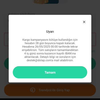 Dolap Hesabım Haksız Yere Askıya Alındı, Ürünlerim Teslim Edilmiyor