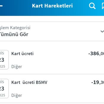 Yıllık Kart Ücreti Ve BSMV Kesintisinin İadesini Talep Ediyorum