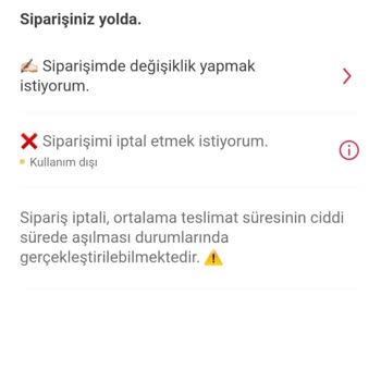 Yemeksepeti Siparişim İptal Edilmedi Mağdur Edildim