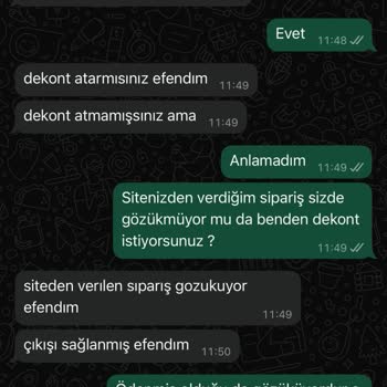 Sipariş Sonrası İlgisizlik Ve Belirsizlik Yaşadım